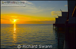 Sunrise over Kapalai Dive Resort. Nikon D2x by Richard Swann 